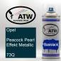 Preview: Opel, Peacock Pearl Effekt Metallic, 73Q: 400ml Sprühdose, von ATW Autoteile West.